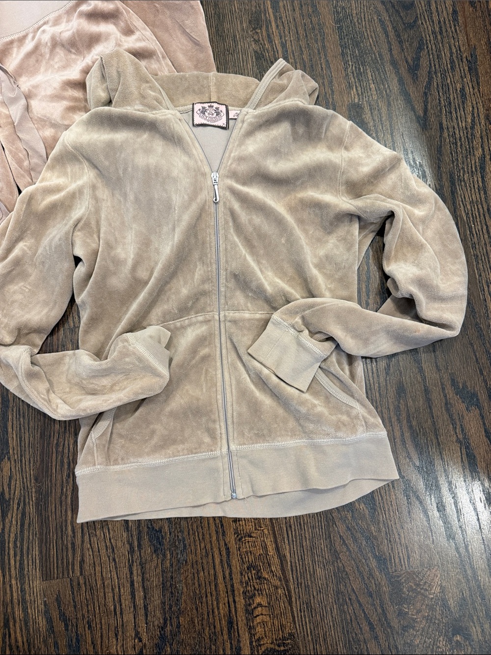 Juicy Couture Velour Tracksuit in Taupe - women’s y2k
